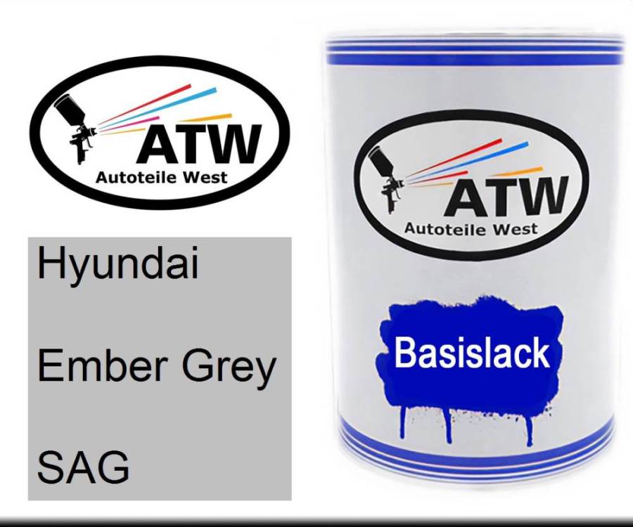 Hyundai, Ember Grey, SAG: 500ml Lackdose, von ATW Autoteile West.